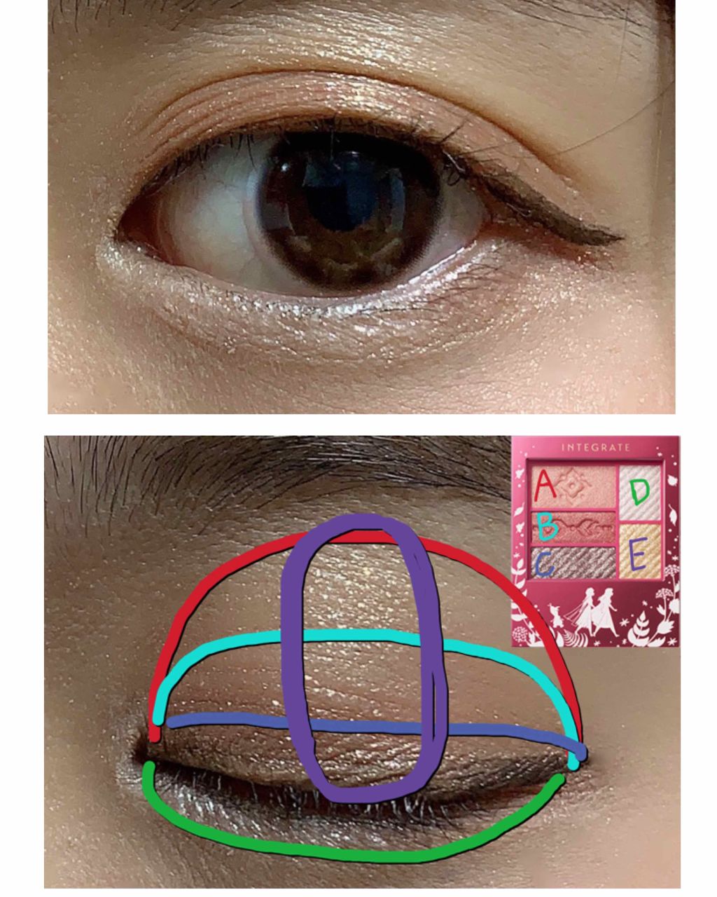 トリプルレシピアイズ/インテグレート/アイシャドウパレットを使ったクチコミ(4枚目)