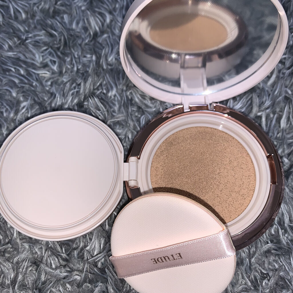 ダブルラスティング クッショングロウ ニュートラルベージュ/ETUDE/クッションファンデーションを使ったクチコミ（2枚目）