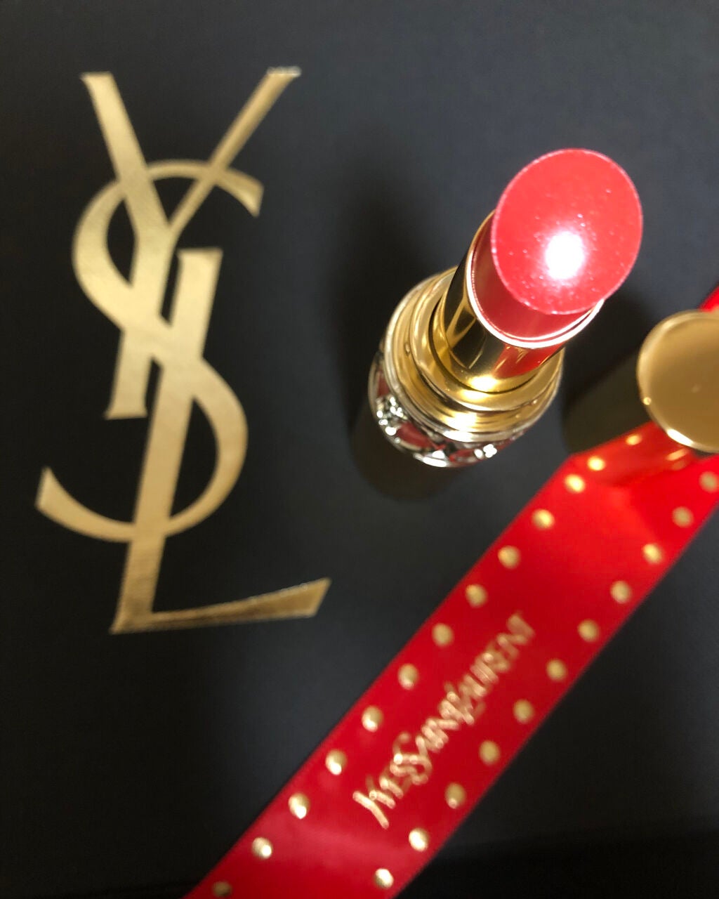 ルージュ ヴォリュプテ シャイン/YVES SAINT LAURENT BEAUTE/口紅を使ったクチコミ(7枚目)