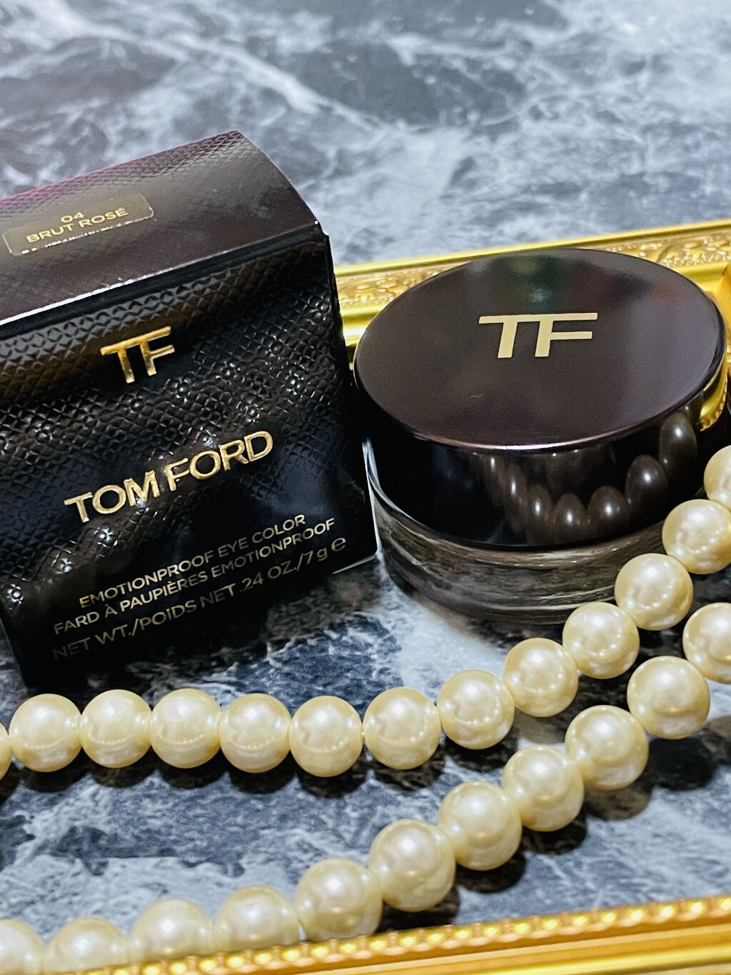 エモーションプルーフアイカラー 04 ブリュットロゼ/TOM FORD BEAUTY/ジェル・クリームアイシャドウを使ったクチコミ（1枚目）
