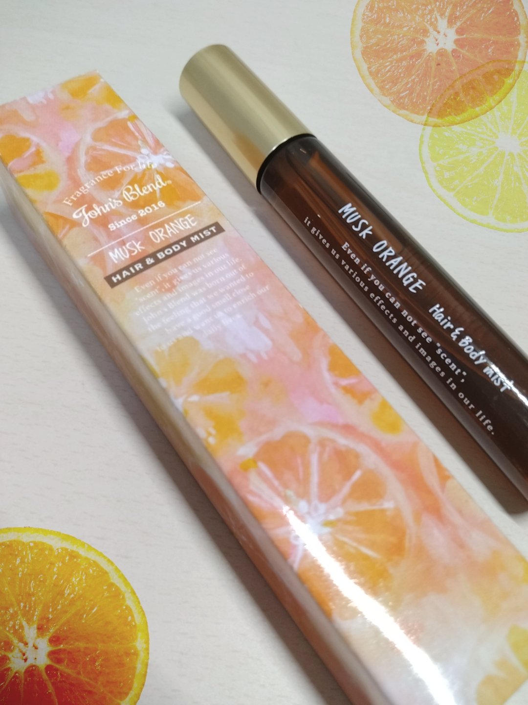 ムスクオレンジ ヘア＆ボディスティックミスト/John's Blend/ボディローションを使ったクチコミ（3枚目）