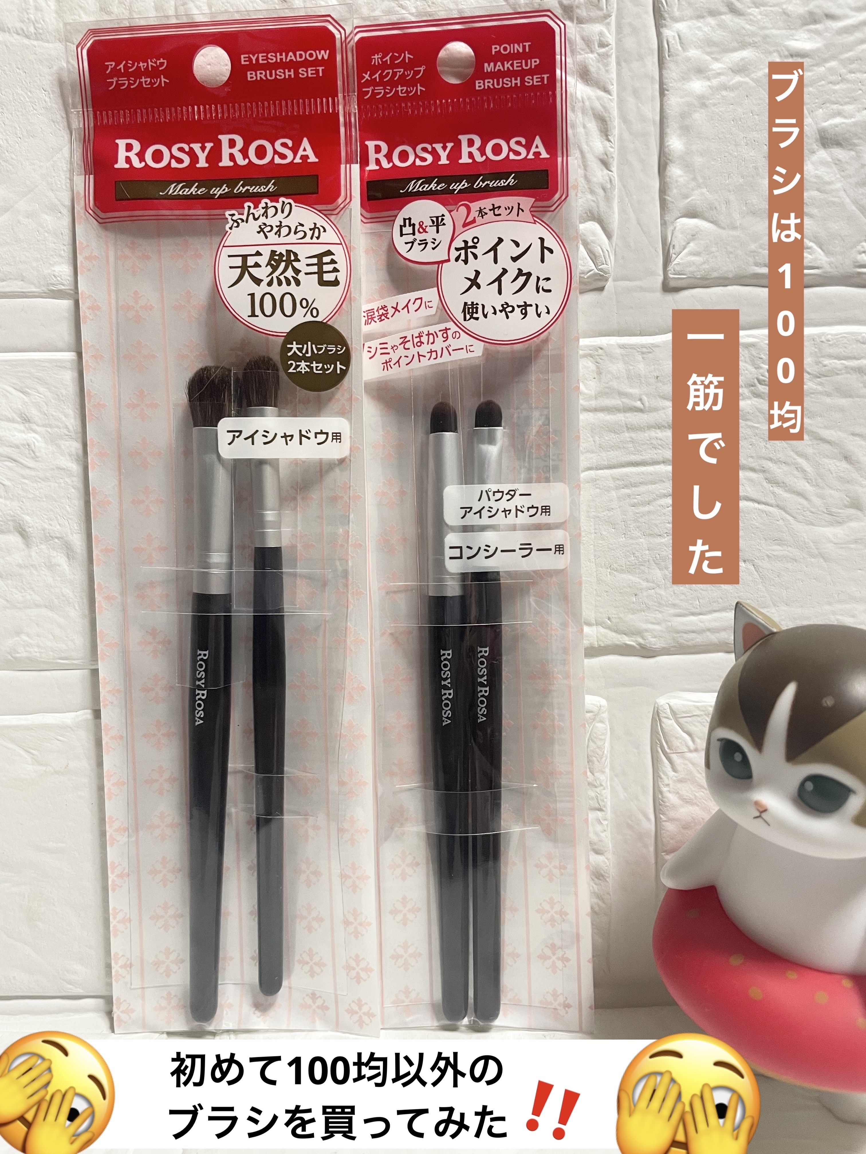 アイシャドウブラシセット/ロージーローザ/メイクブラシを使ったクチコミ（1枚目）