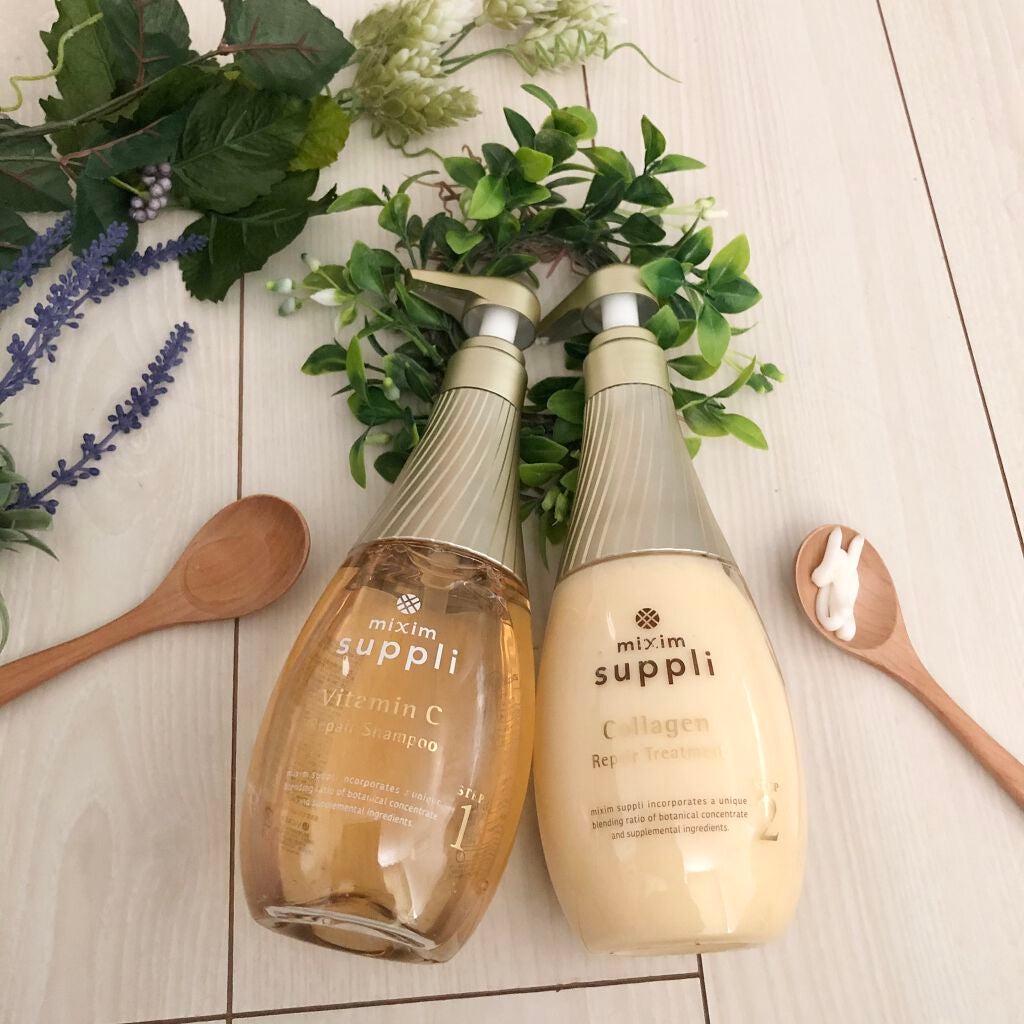 ビタミン リペアシャンプー/コラーゲン リペアヘアトリートメント/mixim suppli/市販シャンプーを使ったクチコミ(2枚目)