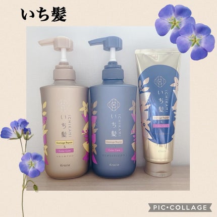 ダメージリペア&カラーケア トリートメント/いち髪/洗い流すヘアトリートメントを使ったクチコミ(1枚目)