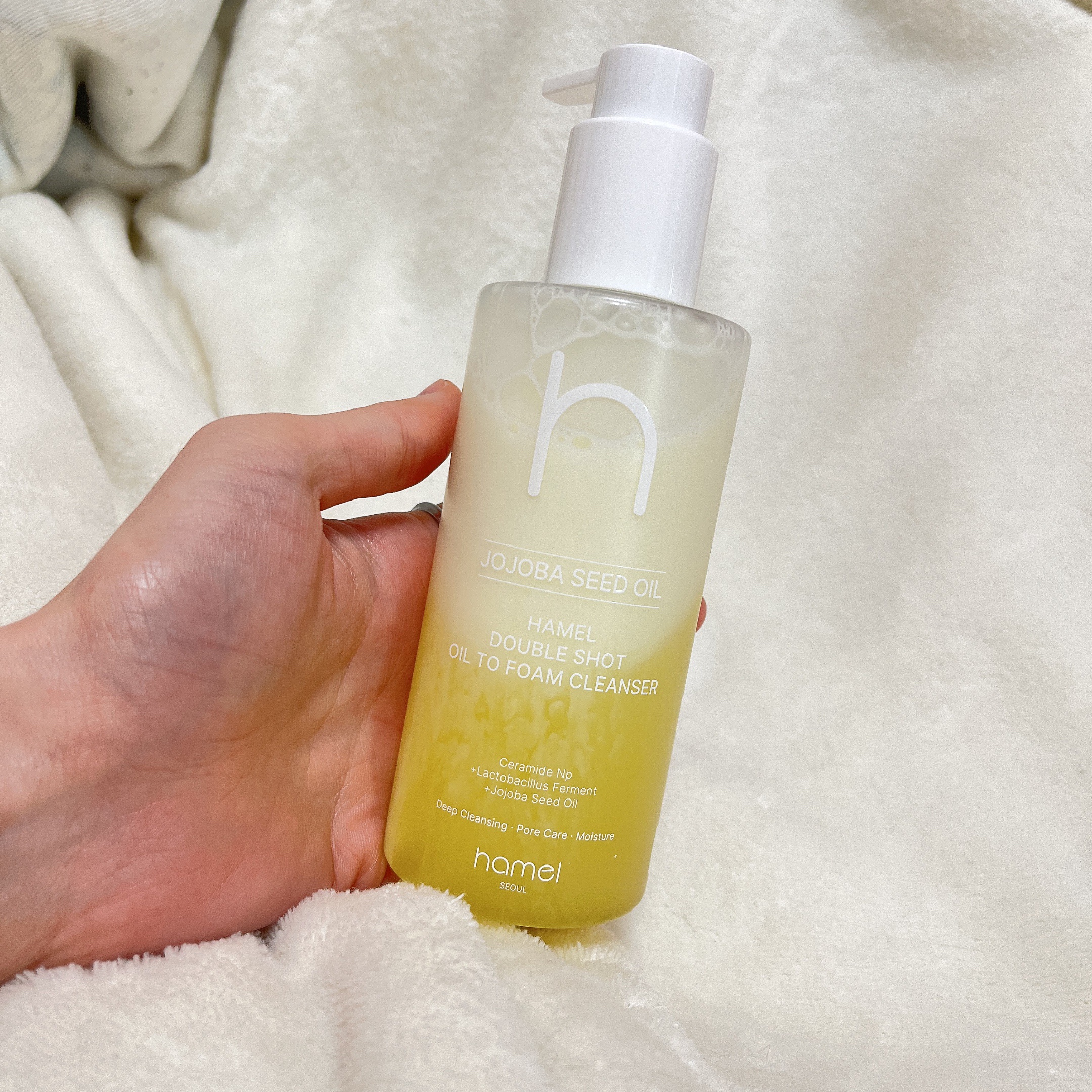 ダブルショットオイルトゥーフォームクレンザー/HAMEL/オイルクレンジングを使ったクチコミ（2枚目）