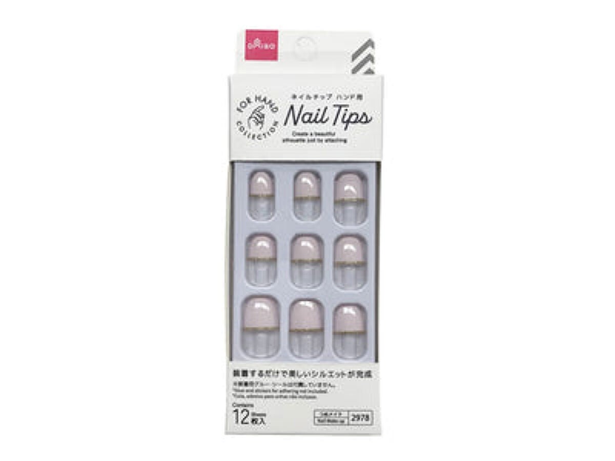 ネイルチップ(ハンド) ハーフクリアフレンチライトピンク