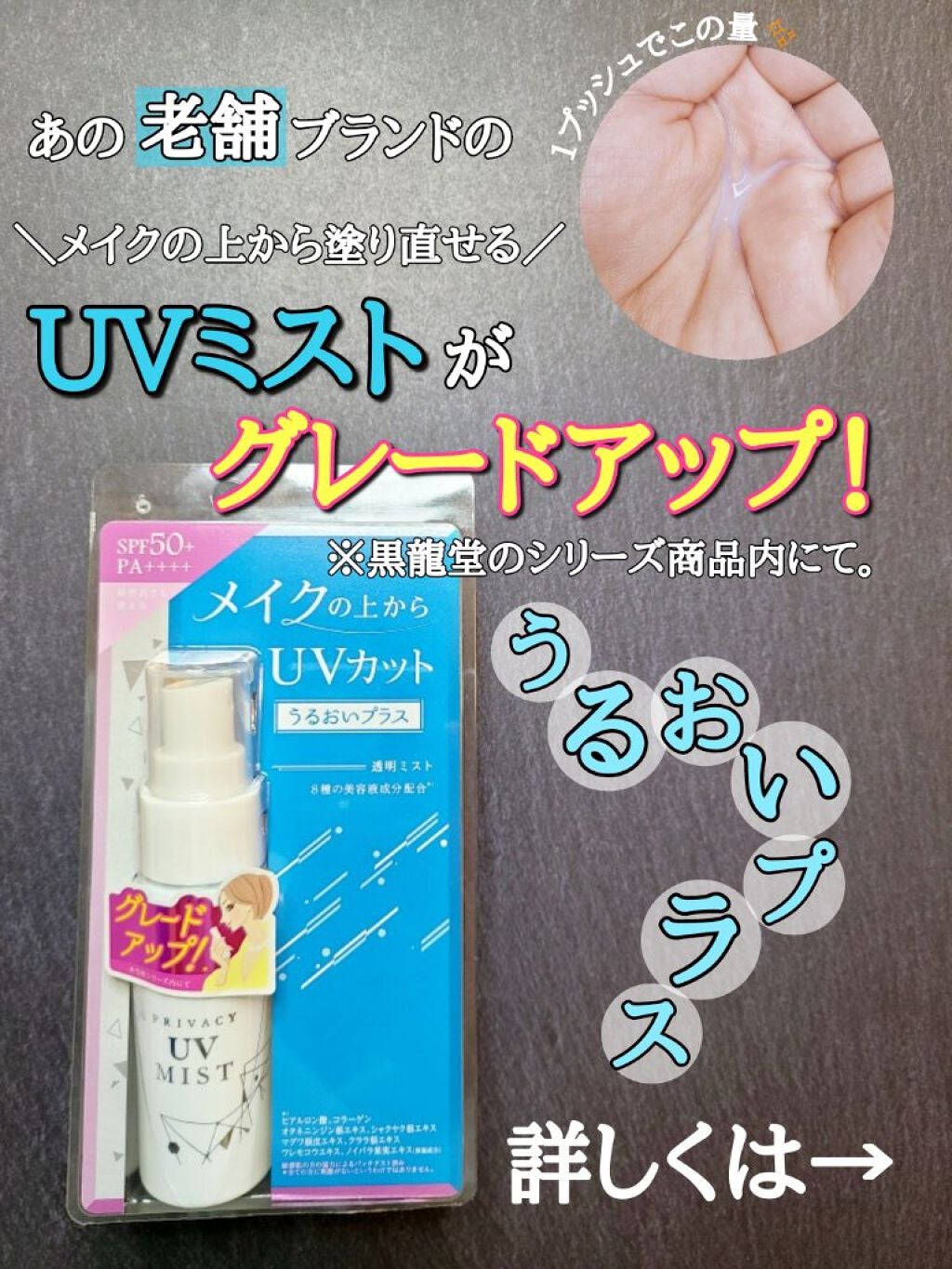 UVミスト50/プライバシー/日焼け止めミスト・スプレーを使ったクチコミ(1枚目)