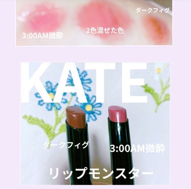 KATEのリップモンスターを混ぜて使うのも、良い色になる♡




KATEリップモンスター



13
3:00AMの微酔

05
ダークフィグ



リップモンスターの13　　3:00AMの微酔を塗