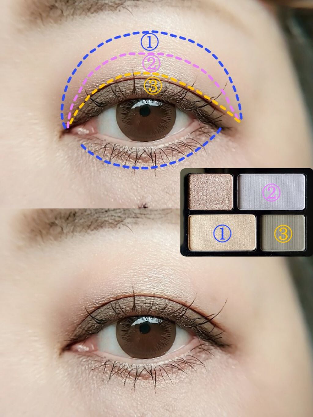 リラクシーアイシャドウ/GENE TOKYO/アイシャドウパレットを使ったクチコミ(3枚目)