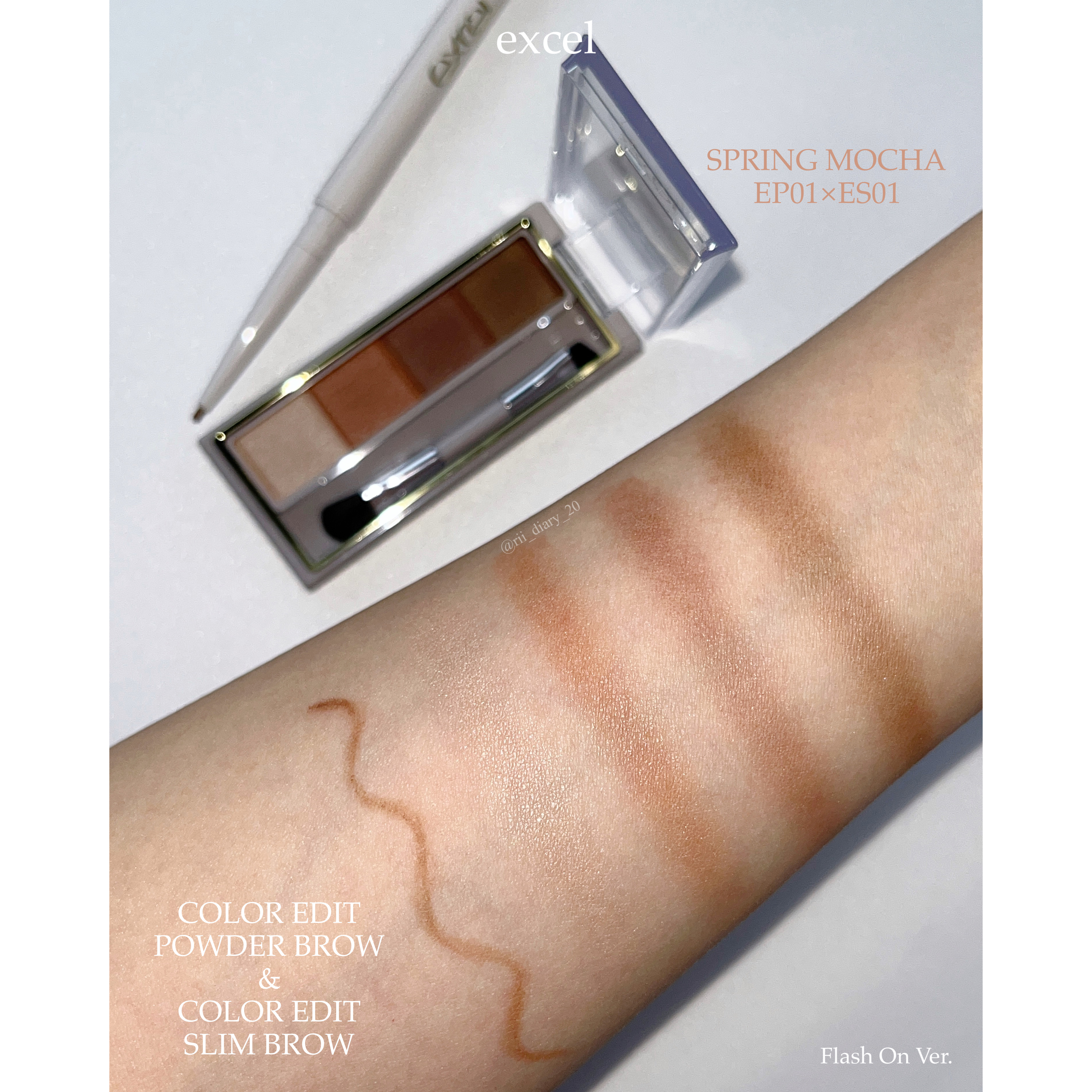 カラーエディットパウダーブロウ/excel/パウダーアイブロウを使ったクチコミ（3枚目）