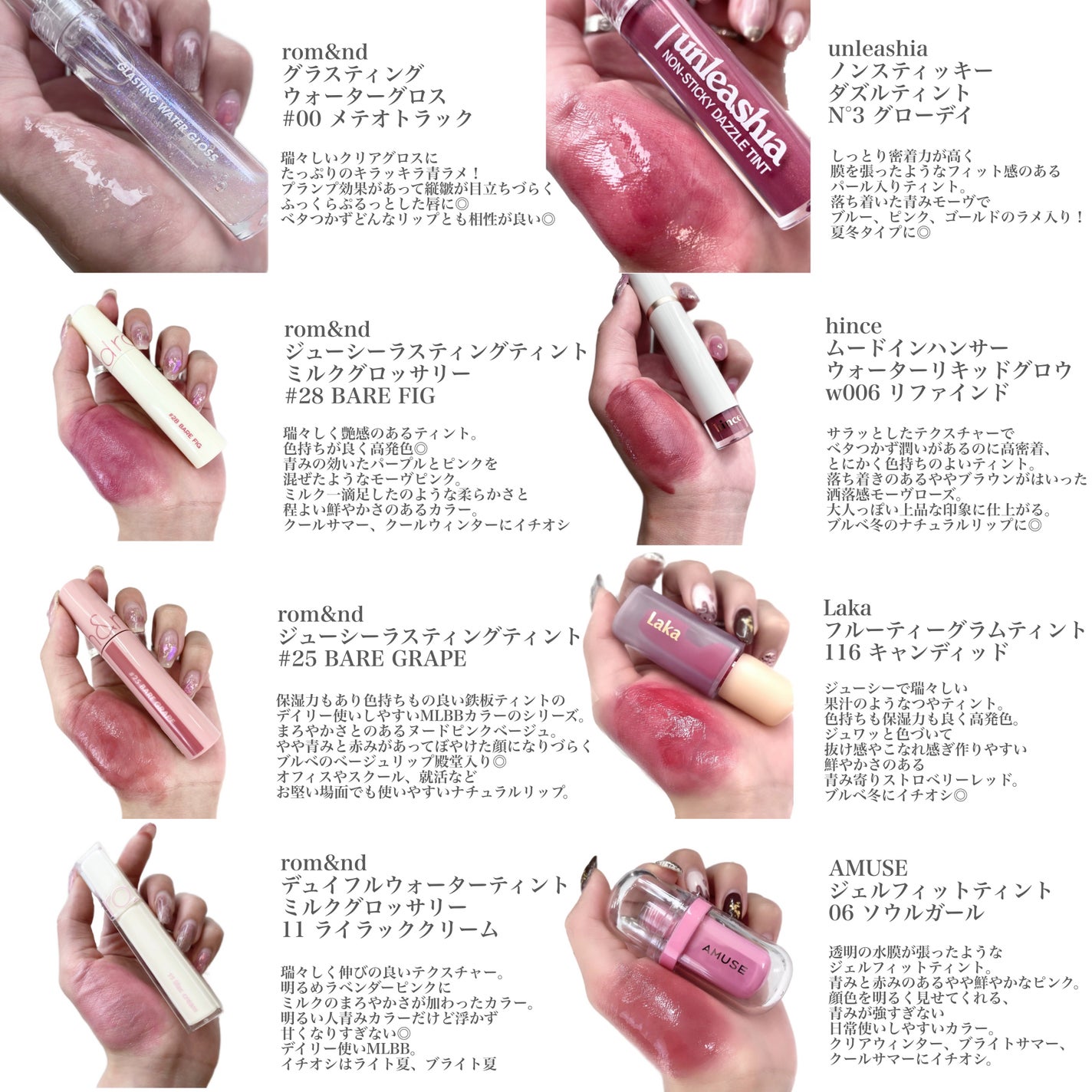 ジューシーラスティングティント/rom&nd/リップティントを使ったクチコミ(1枚目)