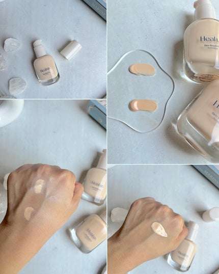 Skin breathing foundation Glow/Healus/リキッドファンデーションを使ったクチコミ(5枚目)