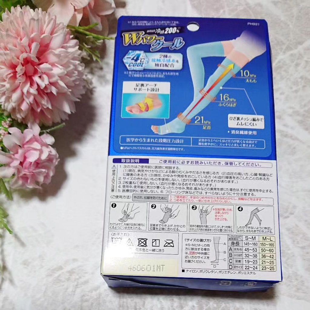 スリムウォーク 美脚ロング Wパワークール/SLIMWALK/着圧ソックス・レギンスを使ったクチコミ(2枚目)