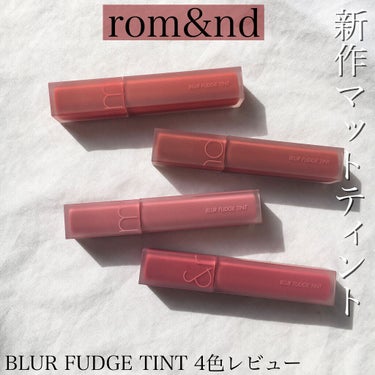 【rom&nd BLUR FUDGE TINT 4色レビュー】


お値段➡️1591円



先日rom&ndからデューイフルウォーターティントとグロウタイプの新作が出ましたが、マットタイプのグラーフ