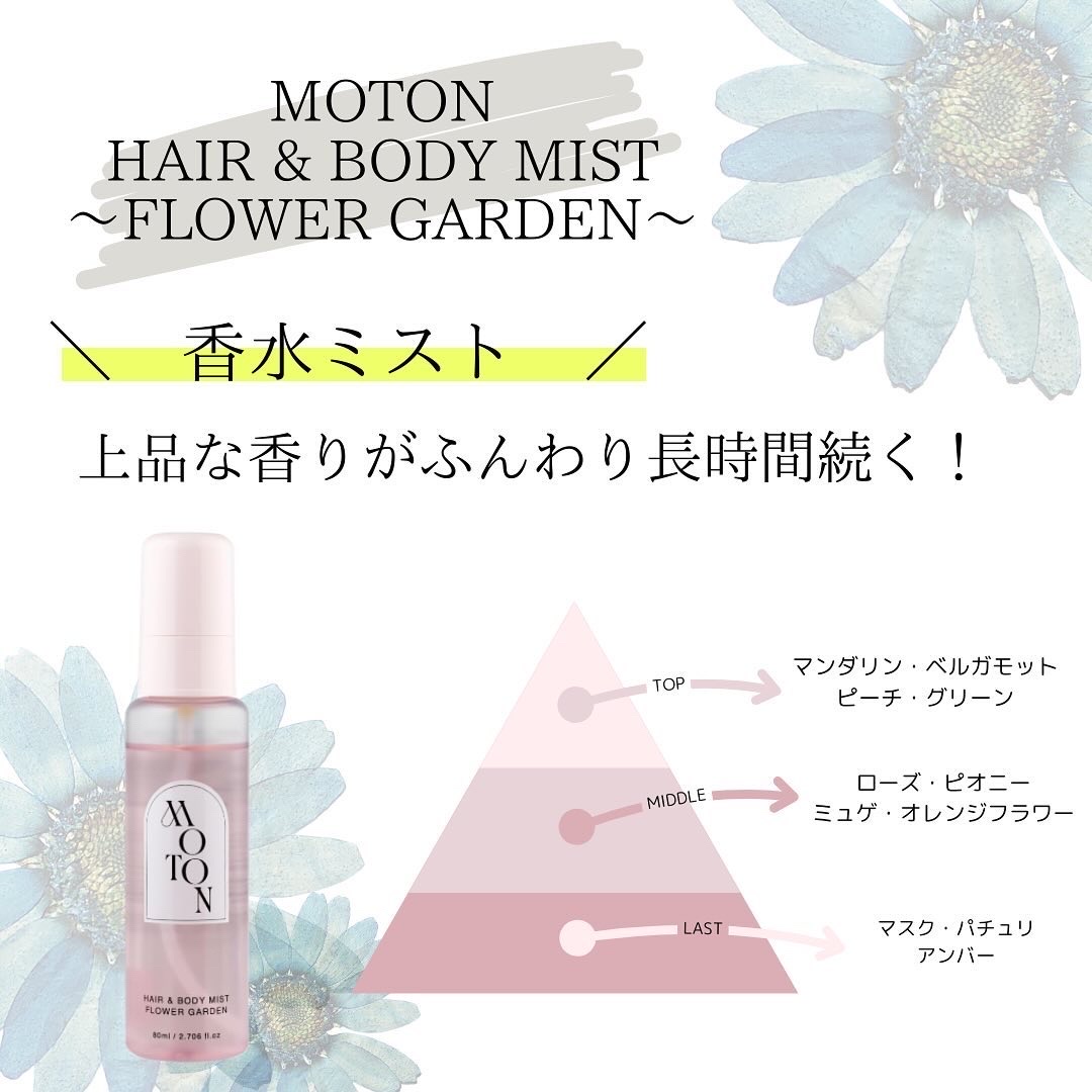 MOTON ヘア&ボディミスト フラワーガーデン/MOTON/香水(レディース)を使ったクチコミ（2枚目）