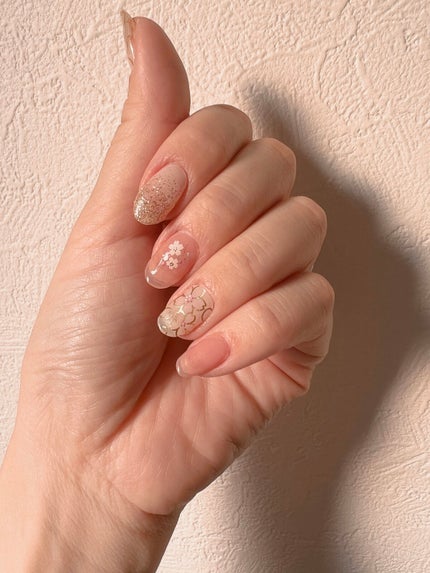 貼るジェルネイル/セリア/ネイルシールを使ったクチコミ(4枚目)