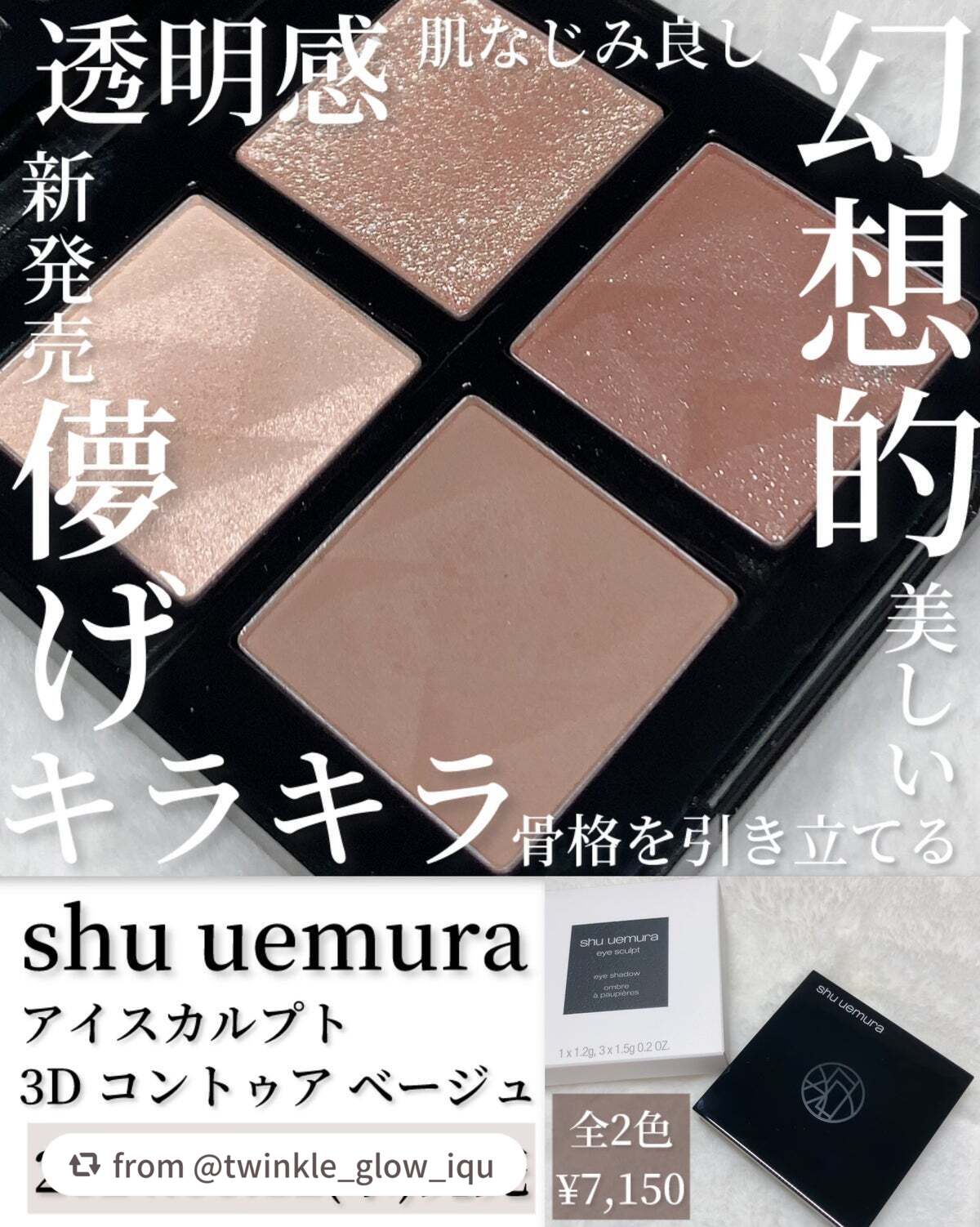 アイスカルプト/shu uemura/アイシャドウパレットを使ったクチコミ(2枚目)
