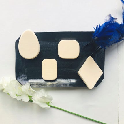 汚れが落ちやすいパフ リキッド用 ひし形/貝印/パフ・スポンジを使ったクチコミ(1枚目)