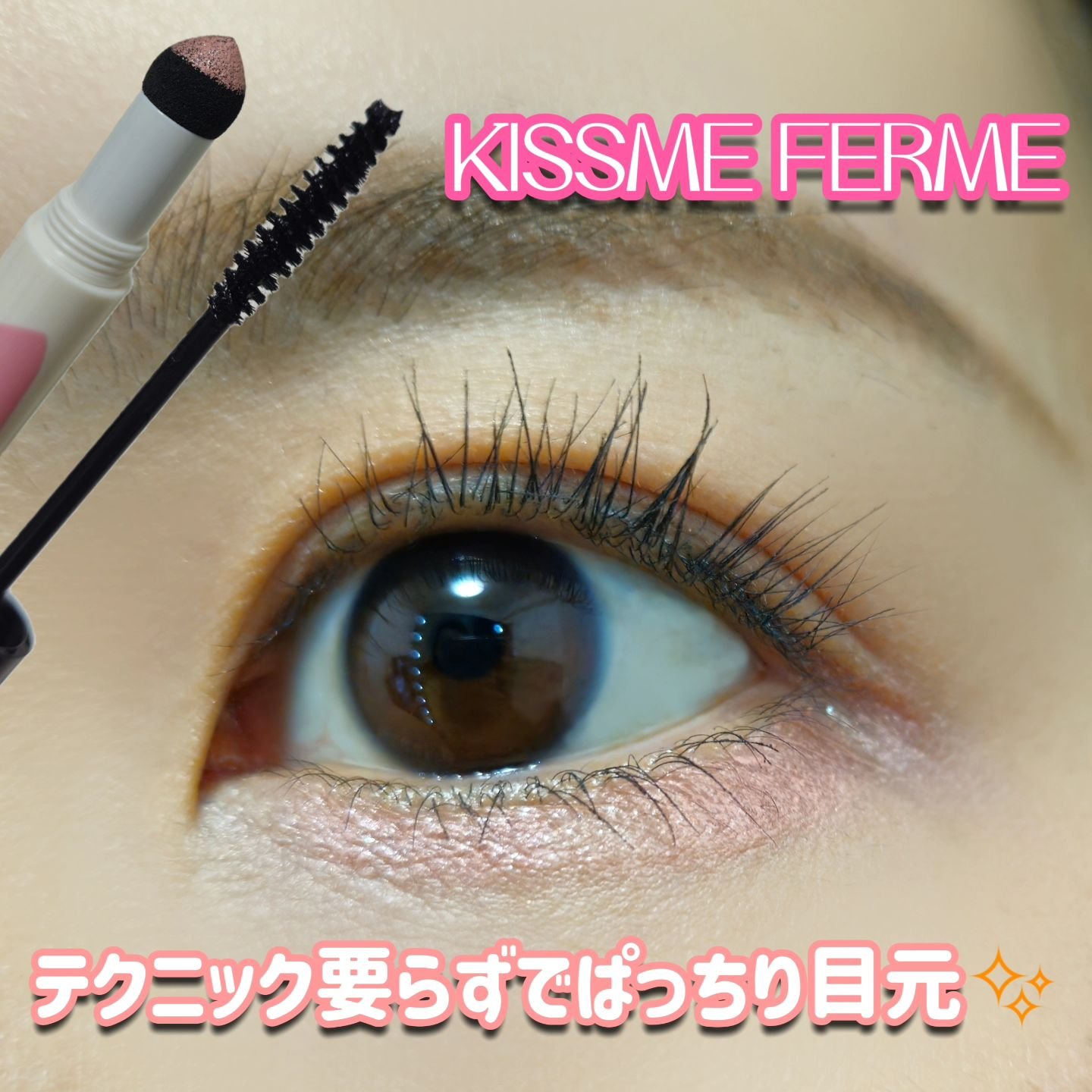 クッションチップアイカラーN/キスミー フェルム/単色アイシャドウを使ったクチコミ（1枚目）