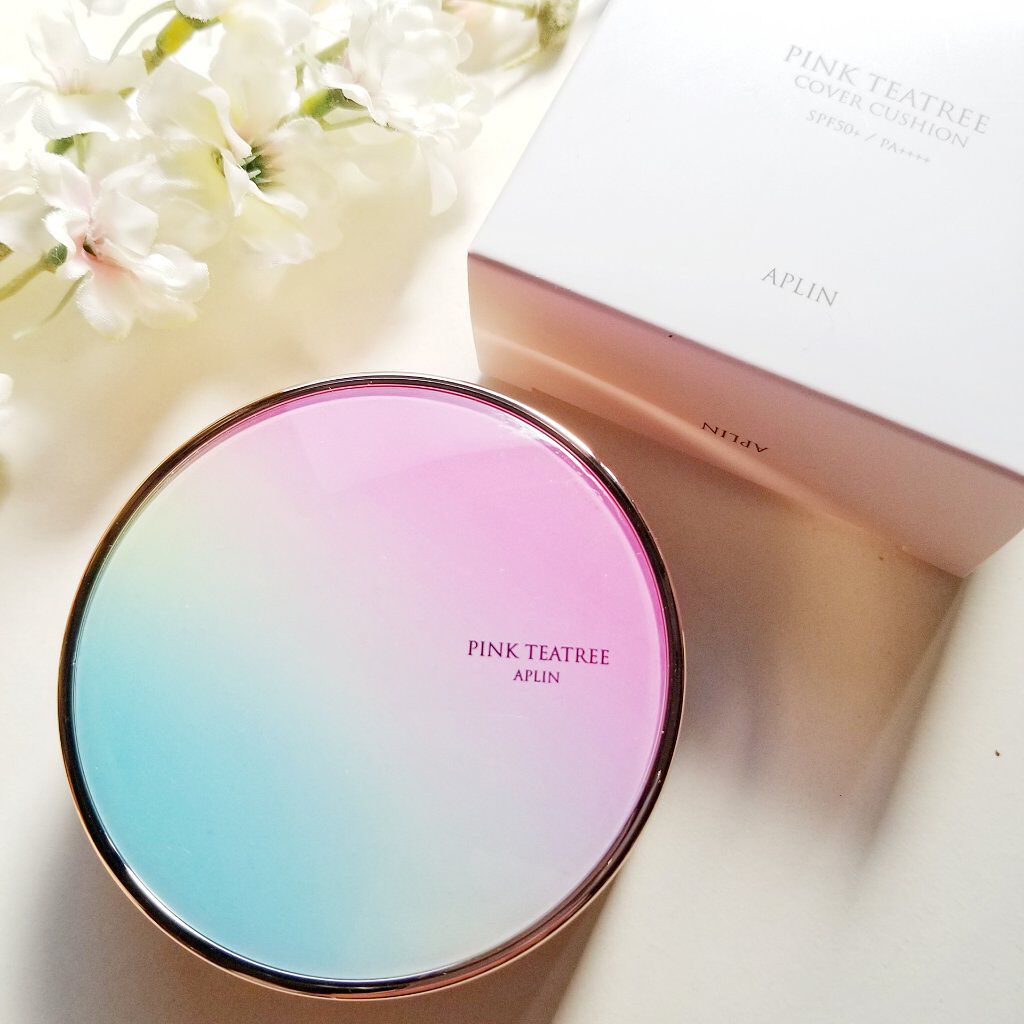 ピンクティーツリーカバークッション/APLIN/クッションファンデーションを使ったクチコミ(1枚目)