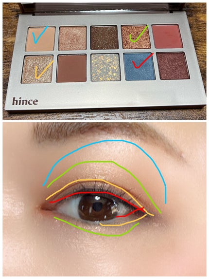 ニューデップスアイシャドウパレット/hince/アイシャドウパレットを使ったクチコミ(6枚目)