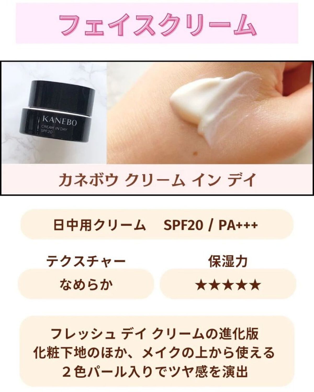 クリーム　イン　デイ/KANEBO/フェイスクリームを使ったクチコミ（3枚目）