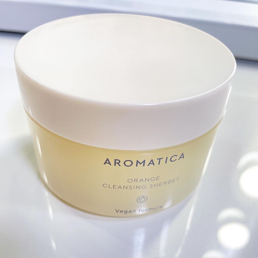 オレンジクレンジングシャーベット/AROMATICA/クレンジングバームを使ったクチコミ（1枚目）
