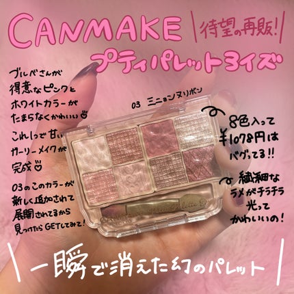 プティパレットアイズ/キャンメイク/パウダーアイシャドウを使ったクチコミ(1枚目)