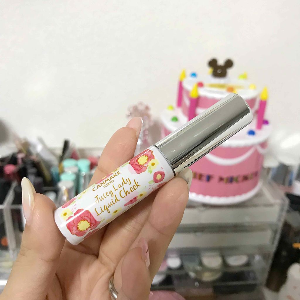 ジューシーレディリキッドチーク/キャンメイク/リキッドチークを使ったクチコミ(1枚目)