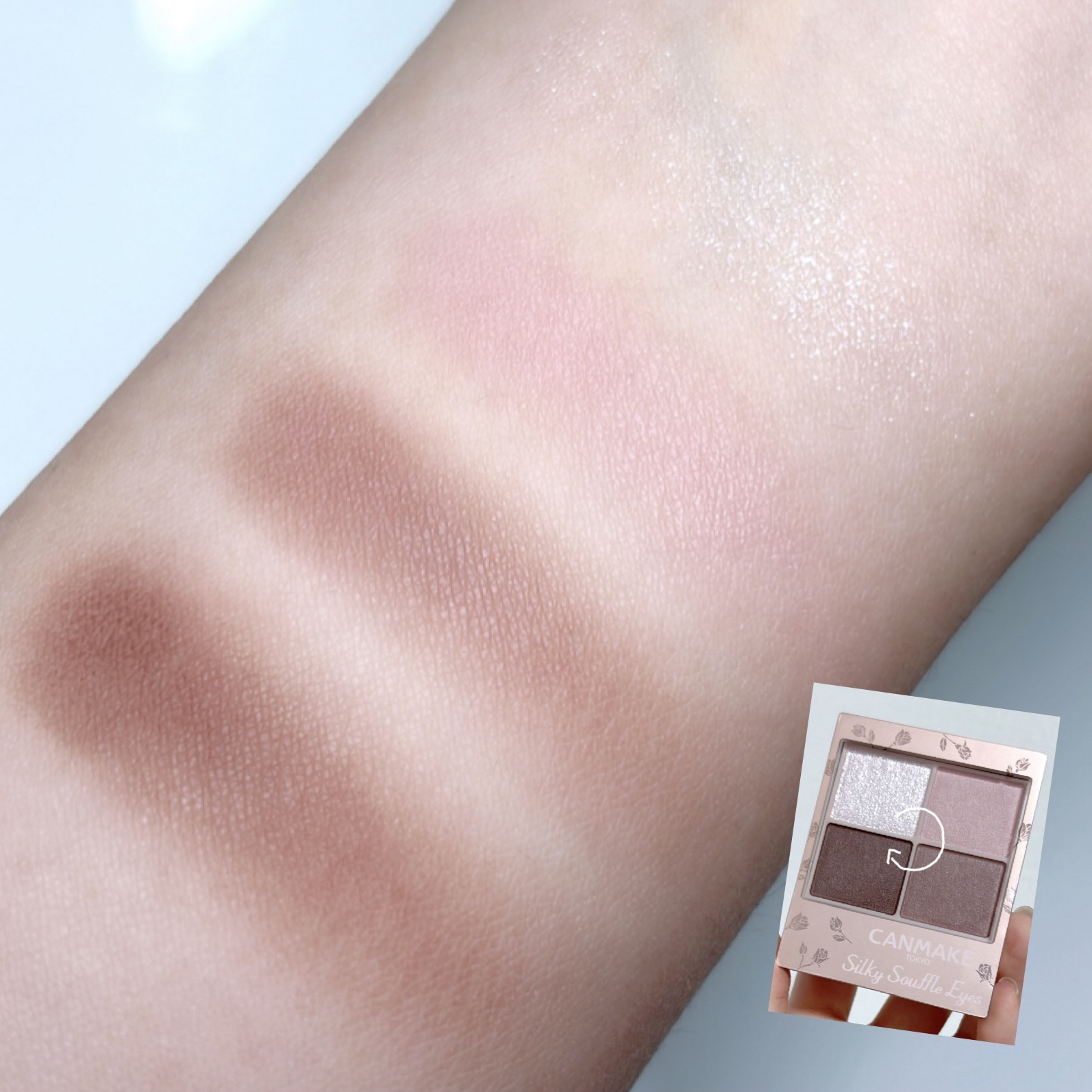 シルキースフレアイズ（マットタイプ）/キャンメイク/アイシャドウパレットを使ったクチコミ（3枚目）