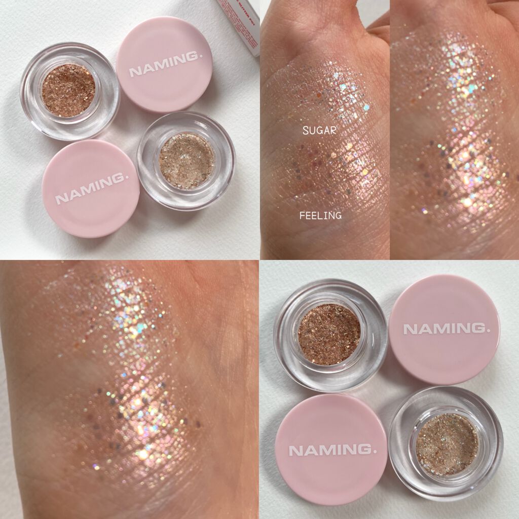 ネイミングスパークルアイグリッターポット BGG01 SUGAR/NAMING./グリッターを使ったクチコミ（1枚目）