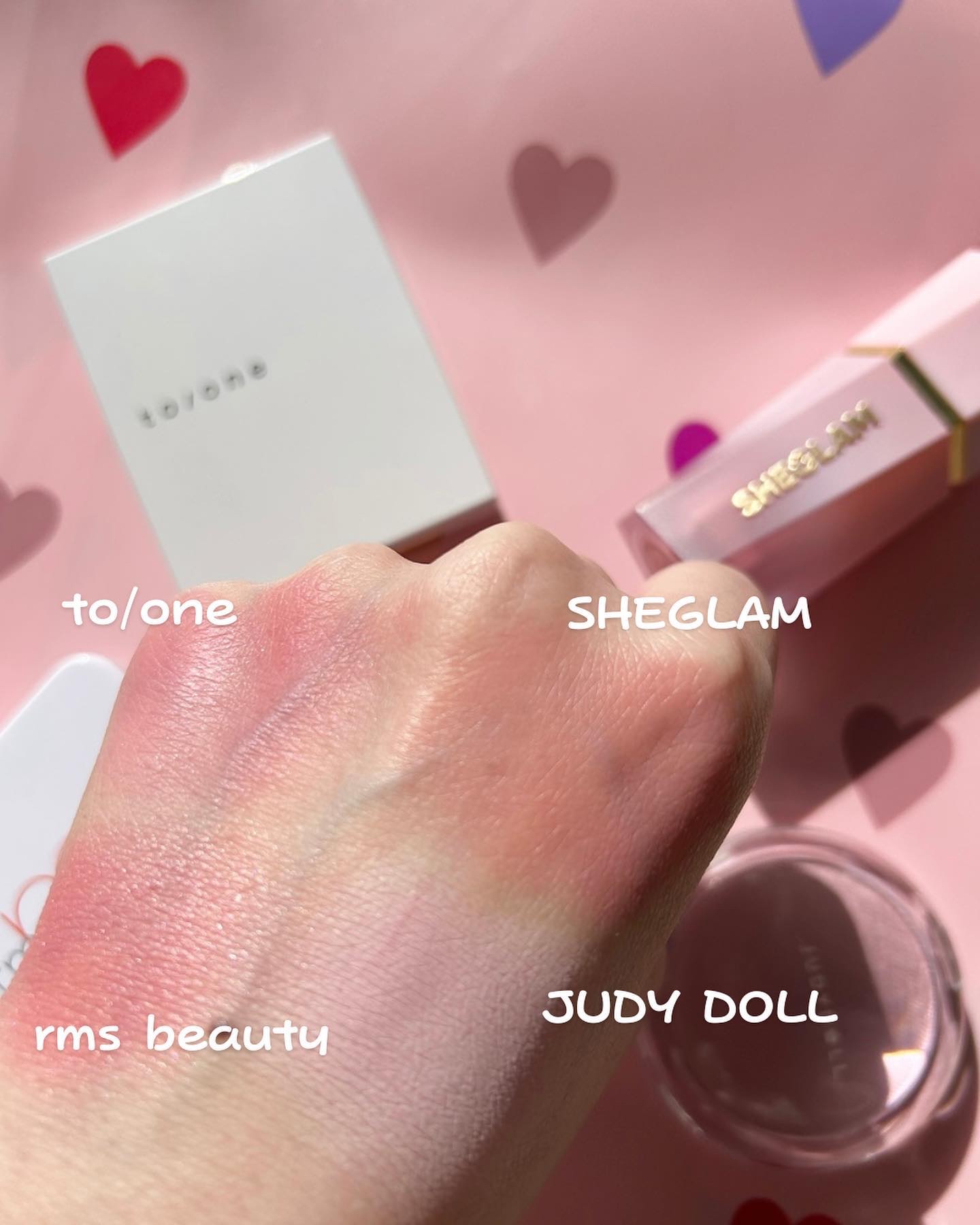 トーン ペタル チーク 07 ピンク/to/one/パウダーチークを使ったクチコミ（2枚目）