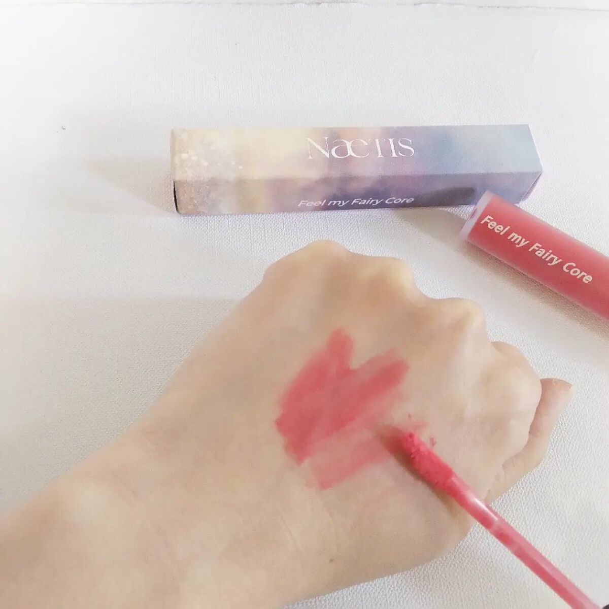 フェアリーコアステイブラーベルベットティント 201 Wednesday/NaeTIS/リップティントを使ったクチコミ（3枚目）