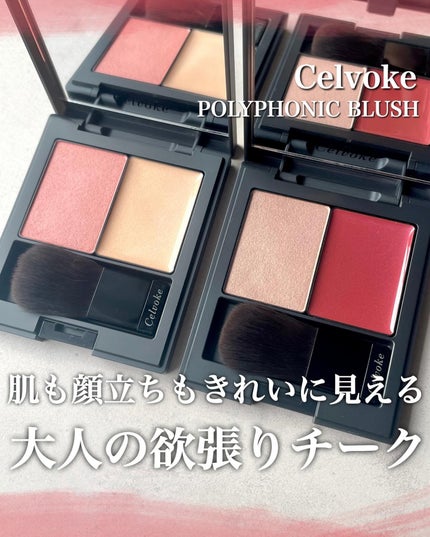 セルヴォーク ポリフォニックブラッシュ 02 コーラルシェル/Celvoke/パウダーチークの画像