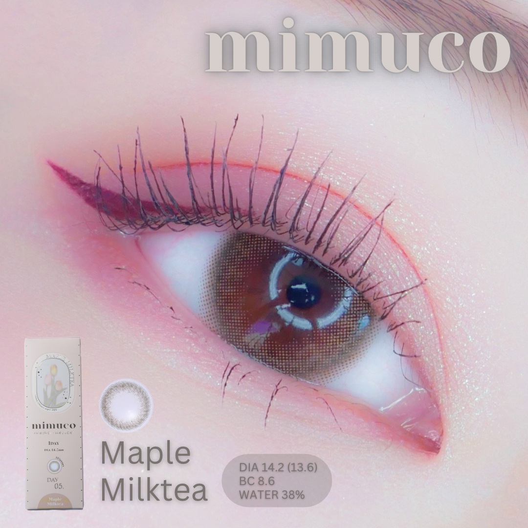 mimuco 1day メープルミルクティー/mimuco/ワンデー（１DAY）カラコンを使ったクチコミ（1枚目）