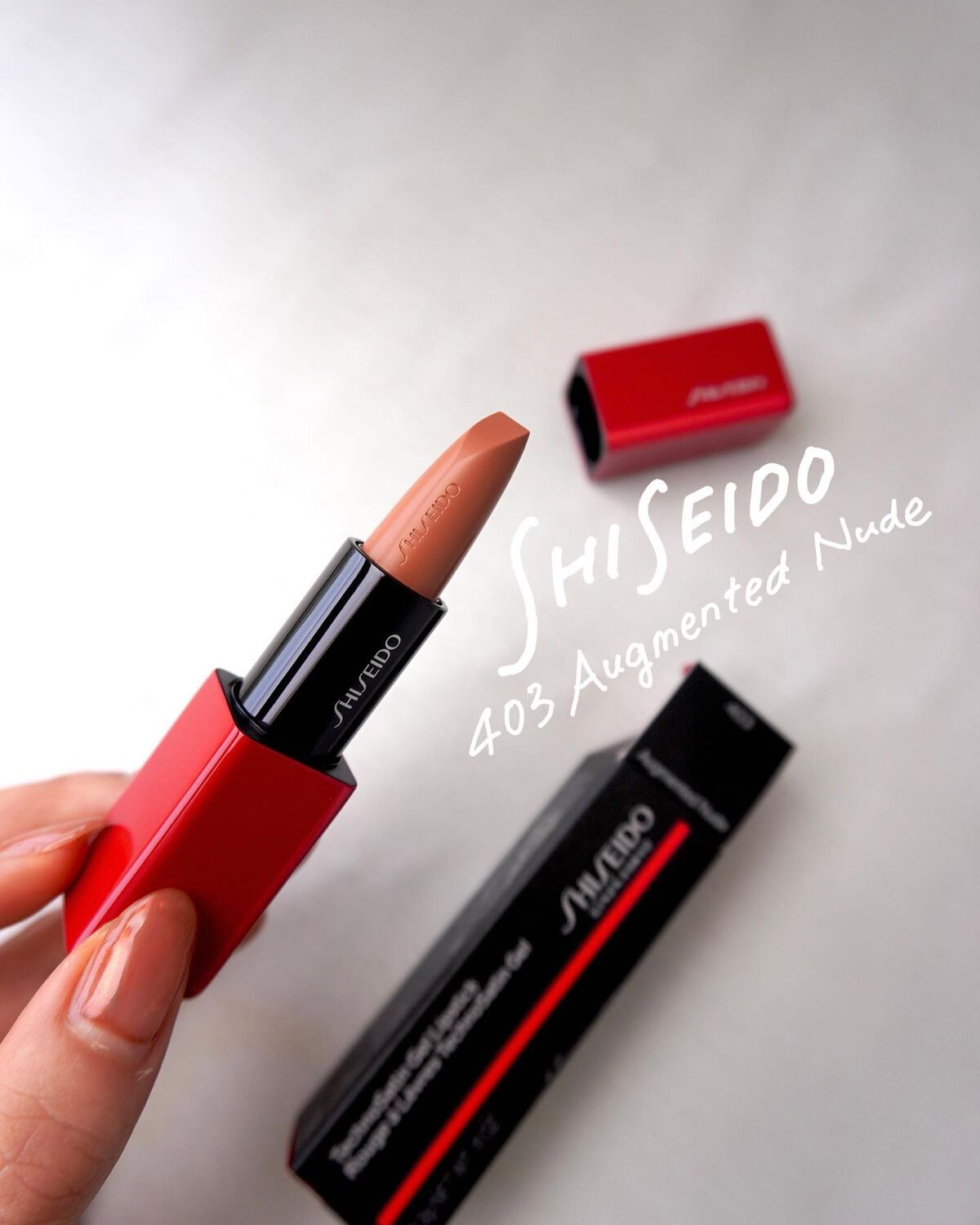 テクノサテン ジェル リップスティック 403	Augmented Nude/SHISEIDO/口紅を使ったクチコミ（2枚目）