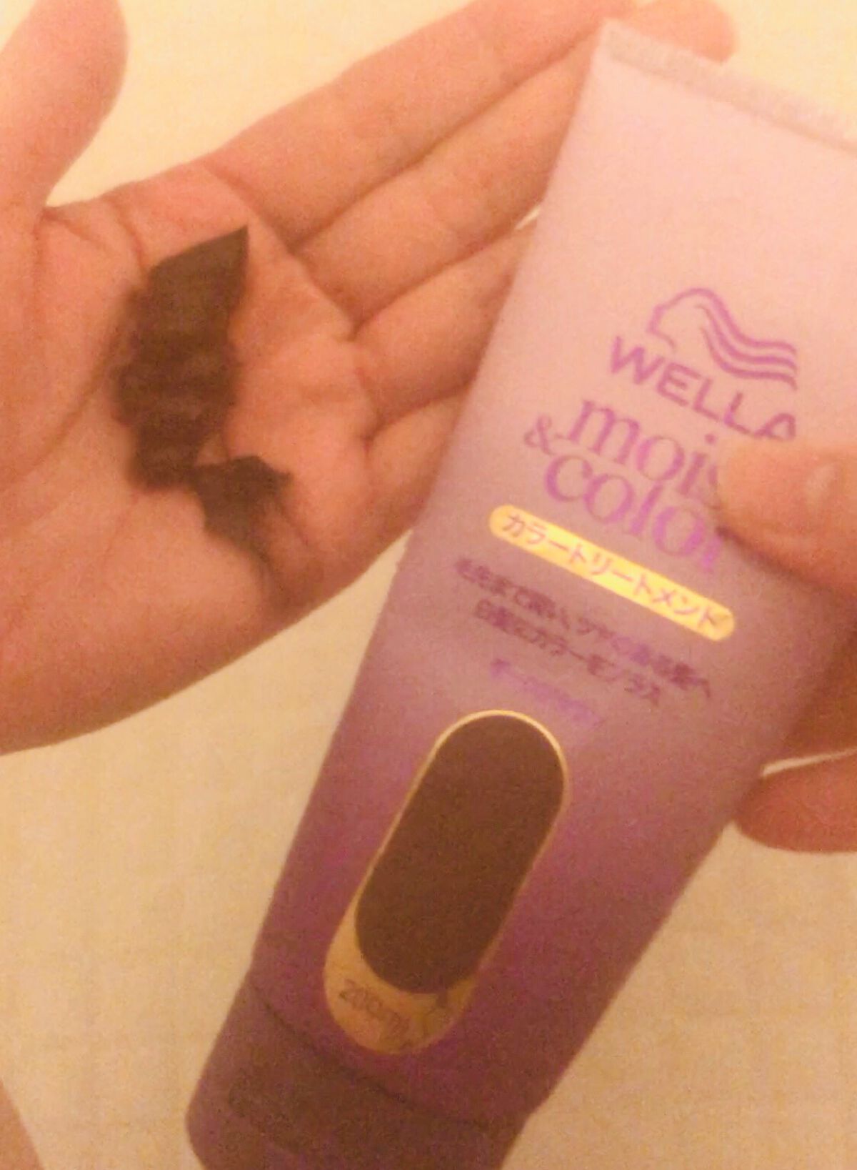 モイスト＆カラー カラートリートメント  ダークブラウン/Wellage/ヘアカラーを使ったクチコミ（3枚目）