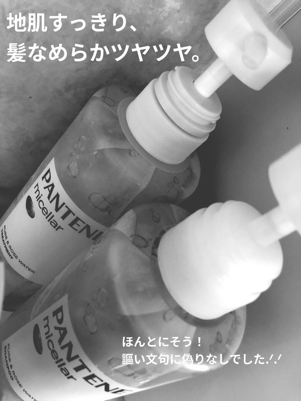 PRO-V ミセラー ピュア&ローズウォーター ノンシリコンシャンプー/トリートメント/パンテーン/市販シャンプーを使ったクチコミ(2枚目)