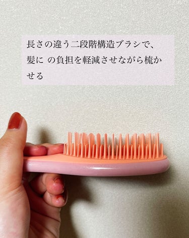 タングルティーザー ザ・アルティメットディタングラー ミニ ピーチフロスト/TANGLE TEEZER/ヘアブラシを使ったクチコミ（2枚目）