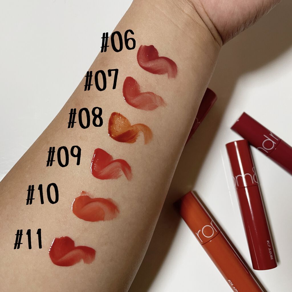 ジューシーラスティングティント/rom&nd/リップティントを使ったクチコミ（2枚目）