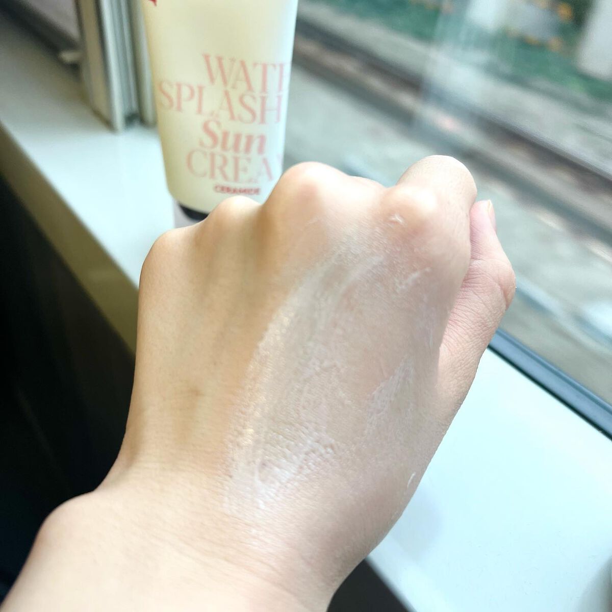ウォータースプラッシュサンクリーム セラミド/espoir/日焼け止めクリームを使ったクチコミ（3枚目）