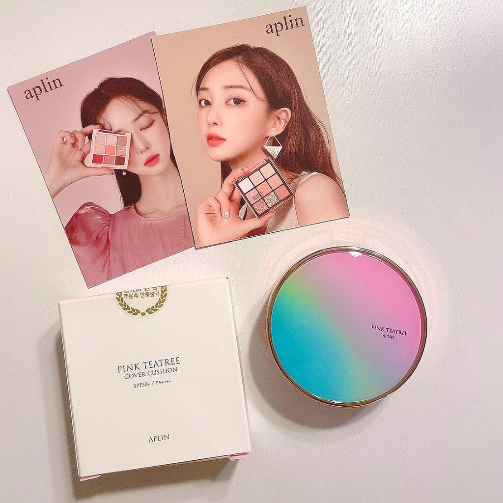 ピンクティーツリーカバークッション/APLIN/クッションファンデーションを使ったクチコミ(2枚目)