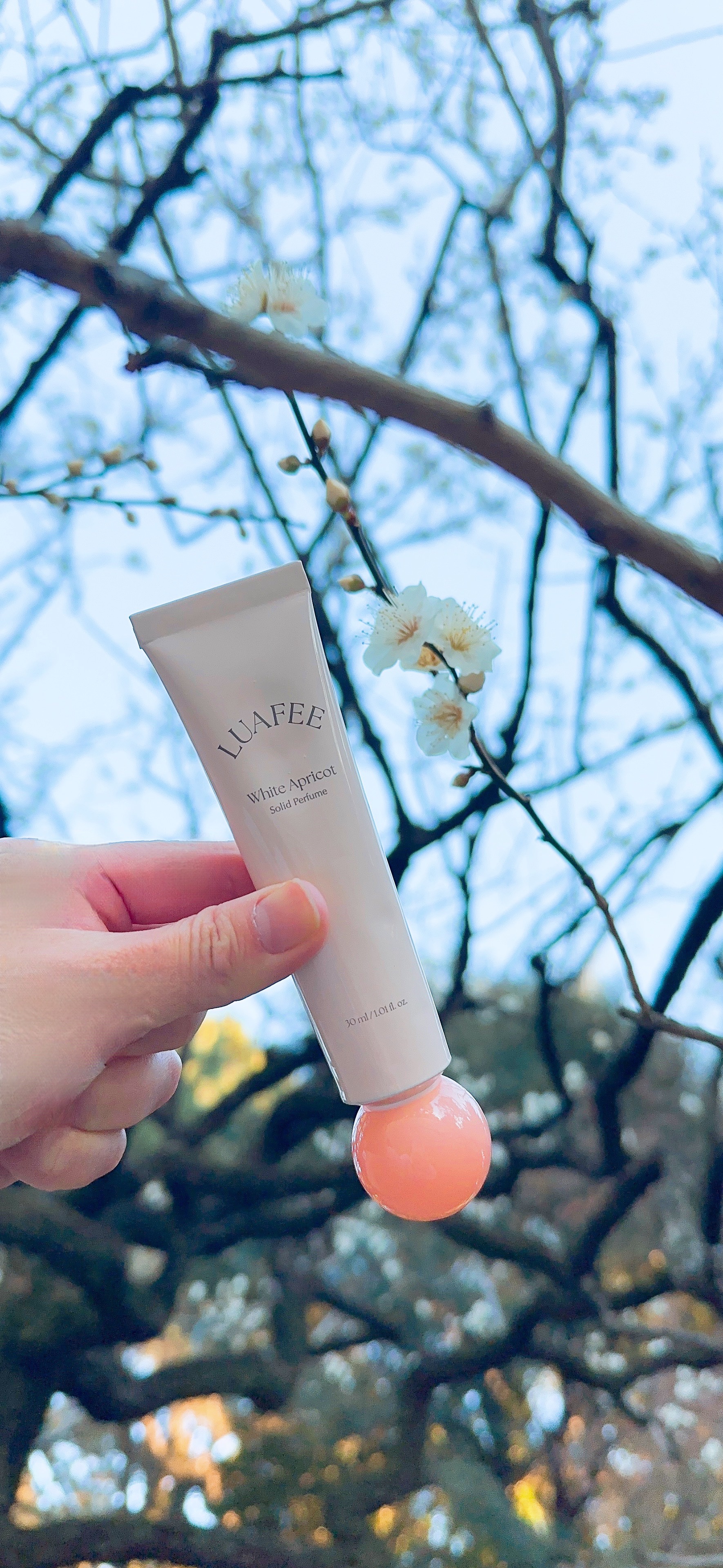 ソリッド パフューム ホワイトアプリコット/LUAFEE/練り香水を使ったクチコミ（1枚目）
