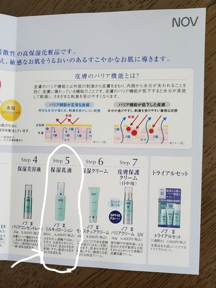 NOV Ⅲ ミルキィローションのクチコミ「【使った商品】
NOV Ⅲ
ミルキィローション
保湿乳液
【使用感】
・みずみずしいさわ.....」(3枚目)