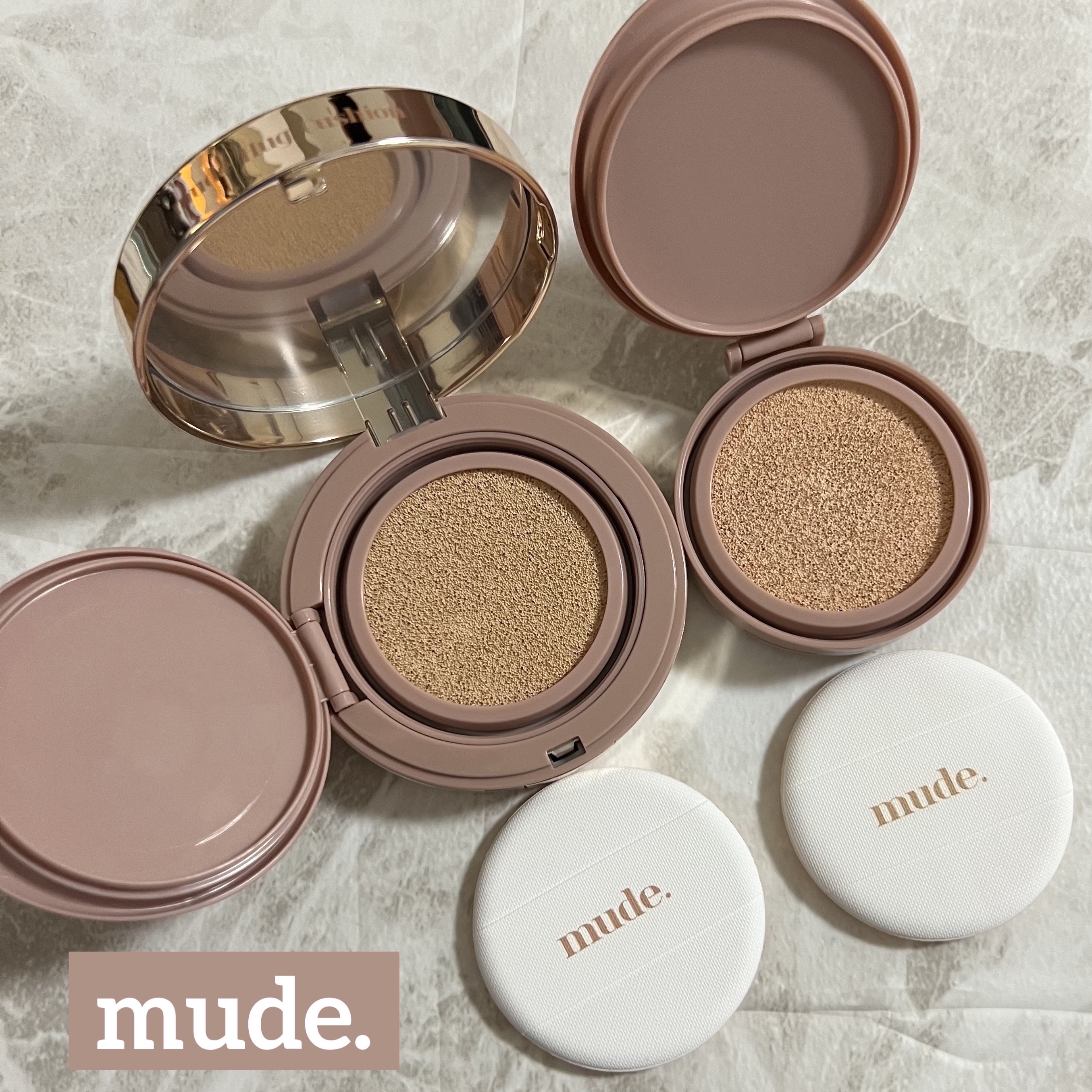 ハグクッション/mude./クッションファンデーションを使ったクチコミ（1枚目）