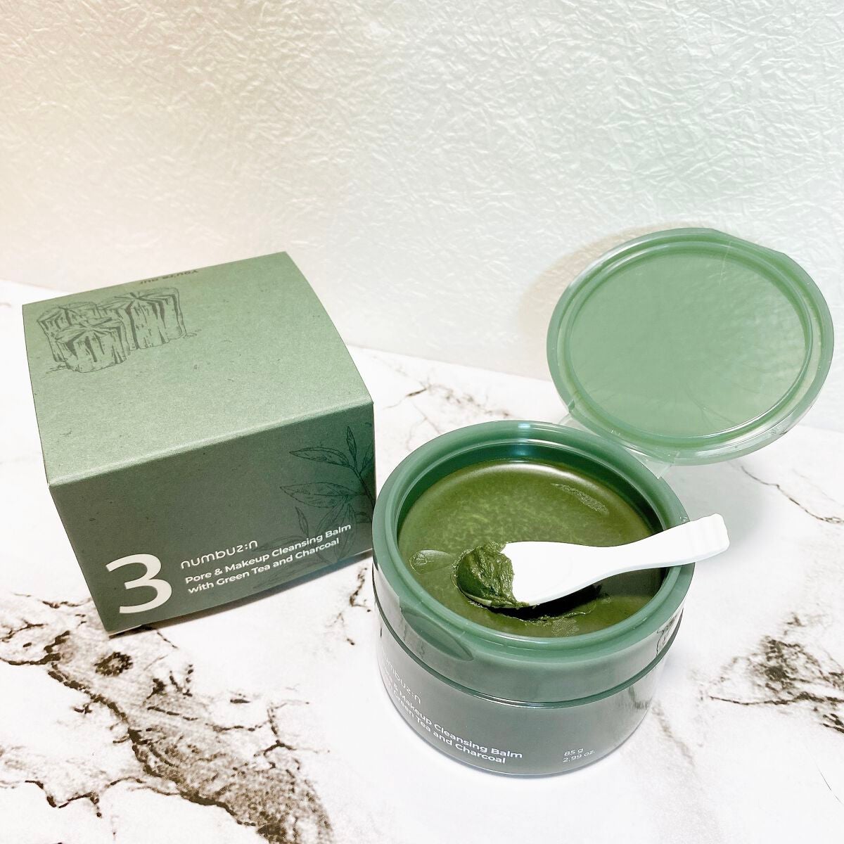 3番 緑茶炭毛穴パッククレンジングバーム/numbuzin/クレンジングバームを使ったクチコミ(1枚目)