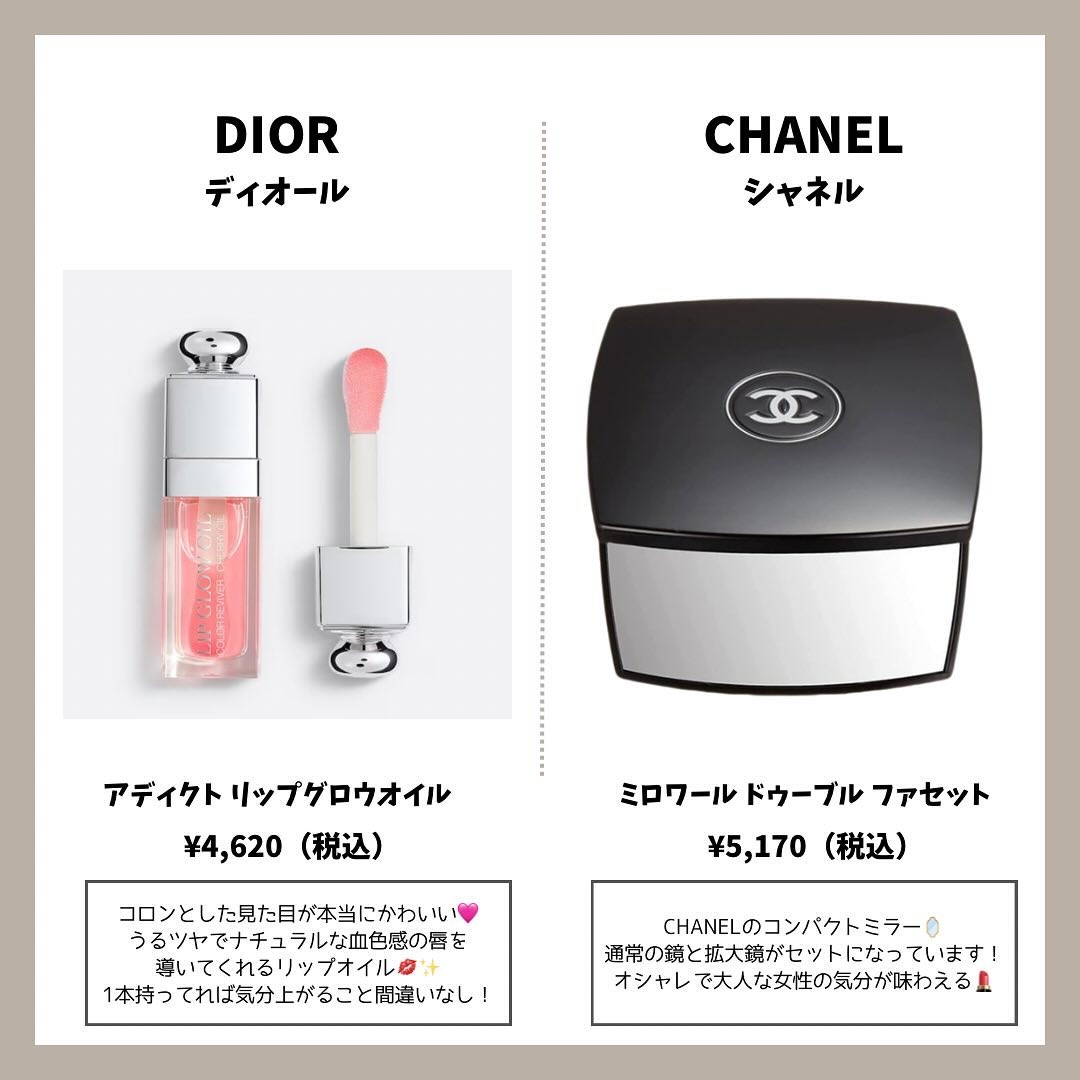 ミロワール ドゥーブル ファセット｜CHANEL他、9商品を使った