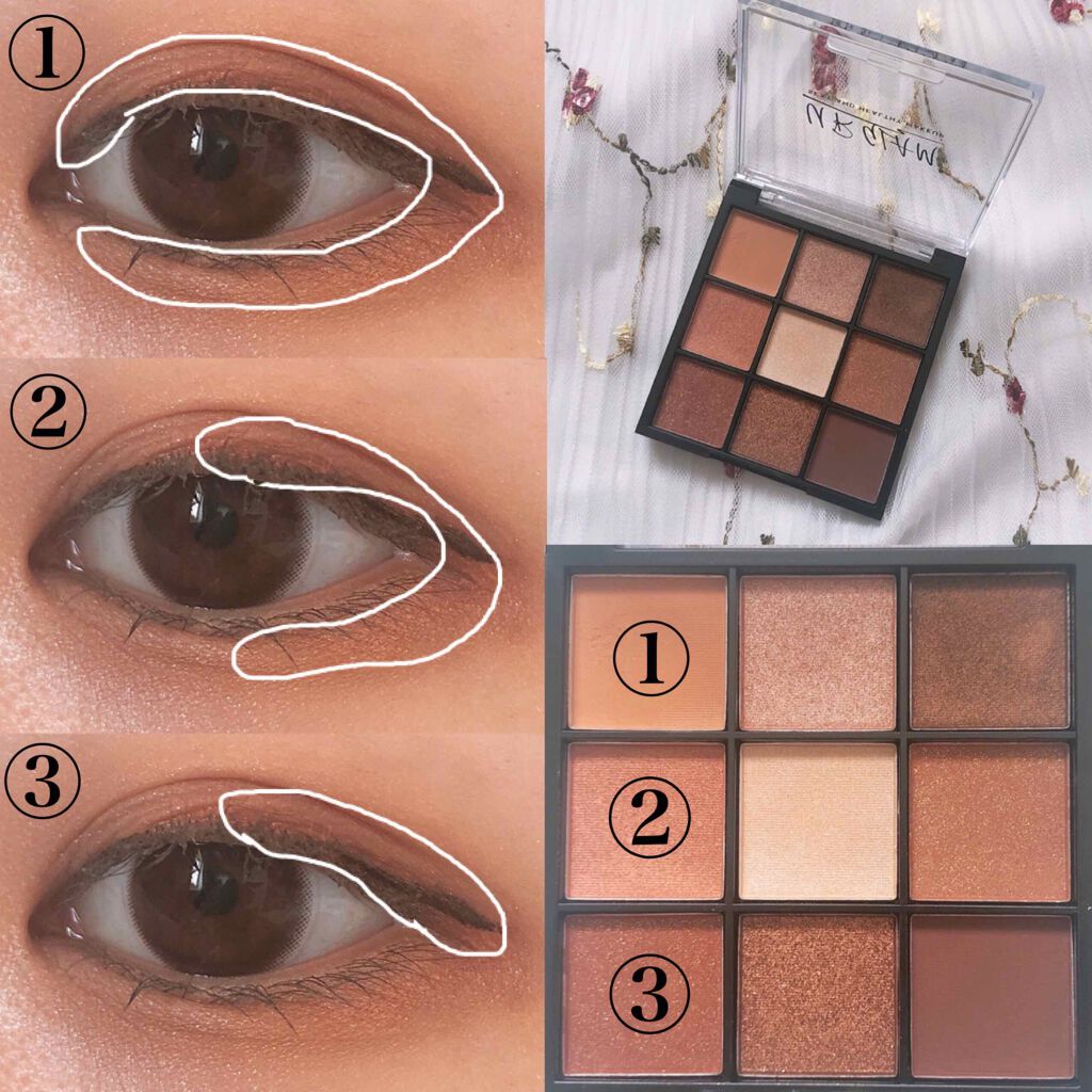 UR GLAM BLOOMING EYE COLOR PALETTE/U R GLAM/アイシャドウパレットを使ったクチコミ(2枚目)