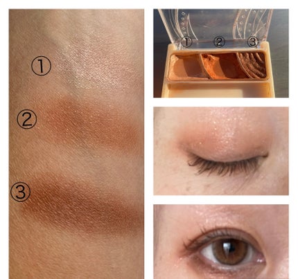 トーンアップアイシャドウ/CEZANNE/アイシャドウパレットを使ったクチコミ(2枚目)