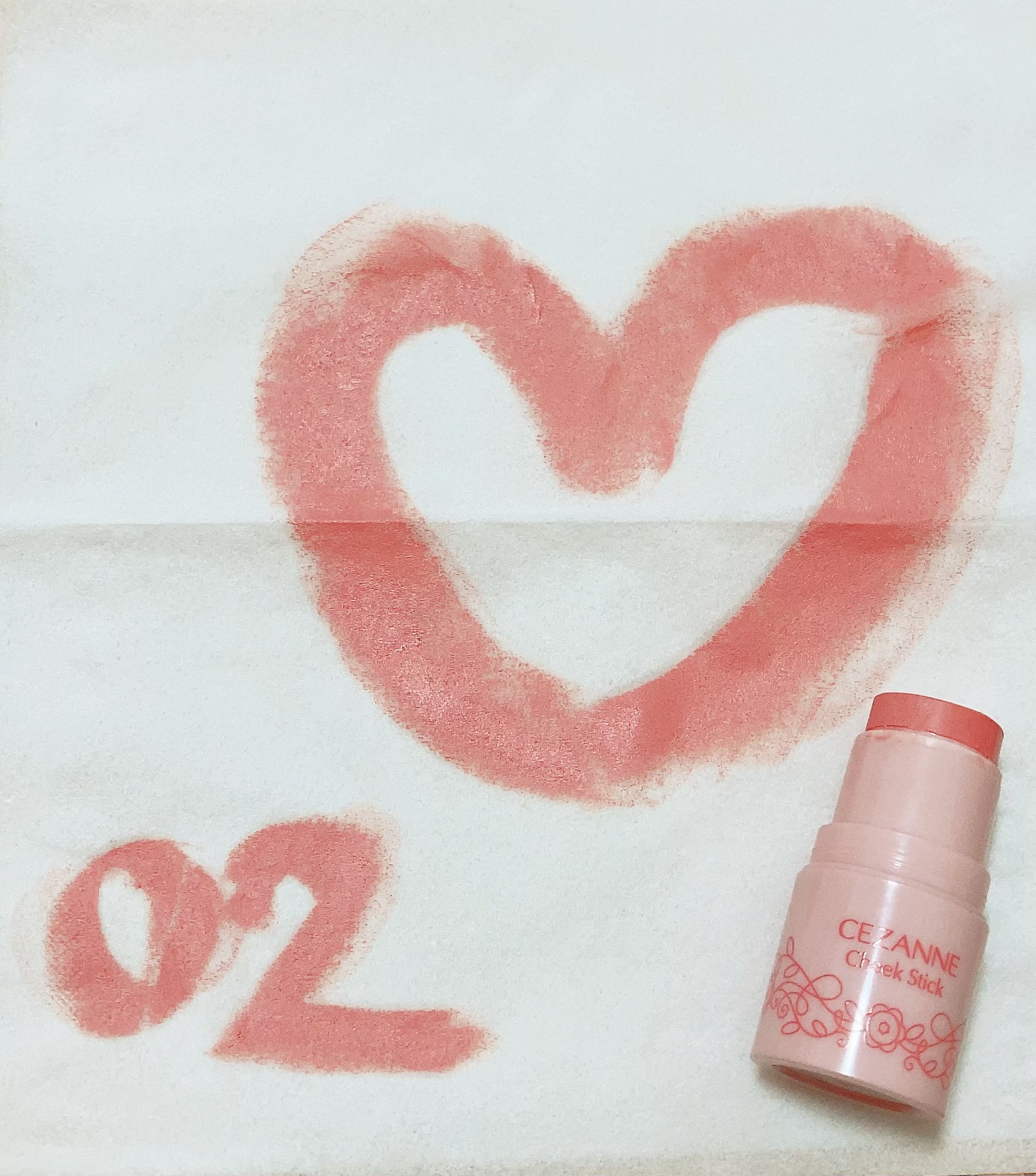 チークスティック 02 コーラル/CEZANNE/ジェル・クリームチークを使ったクチコミ（1枚目）
